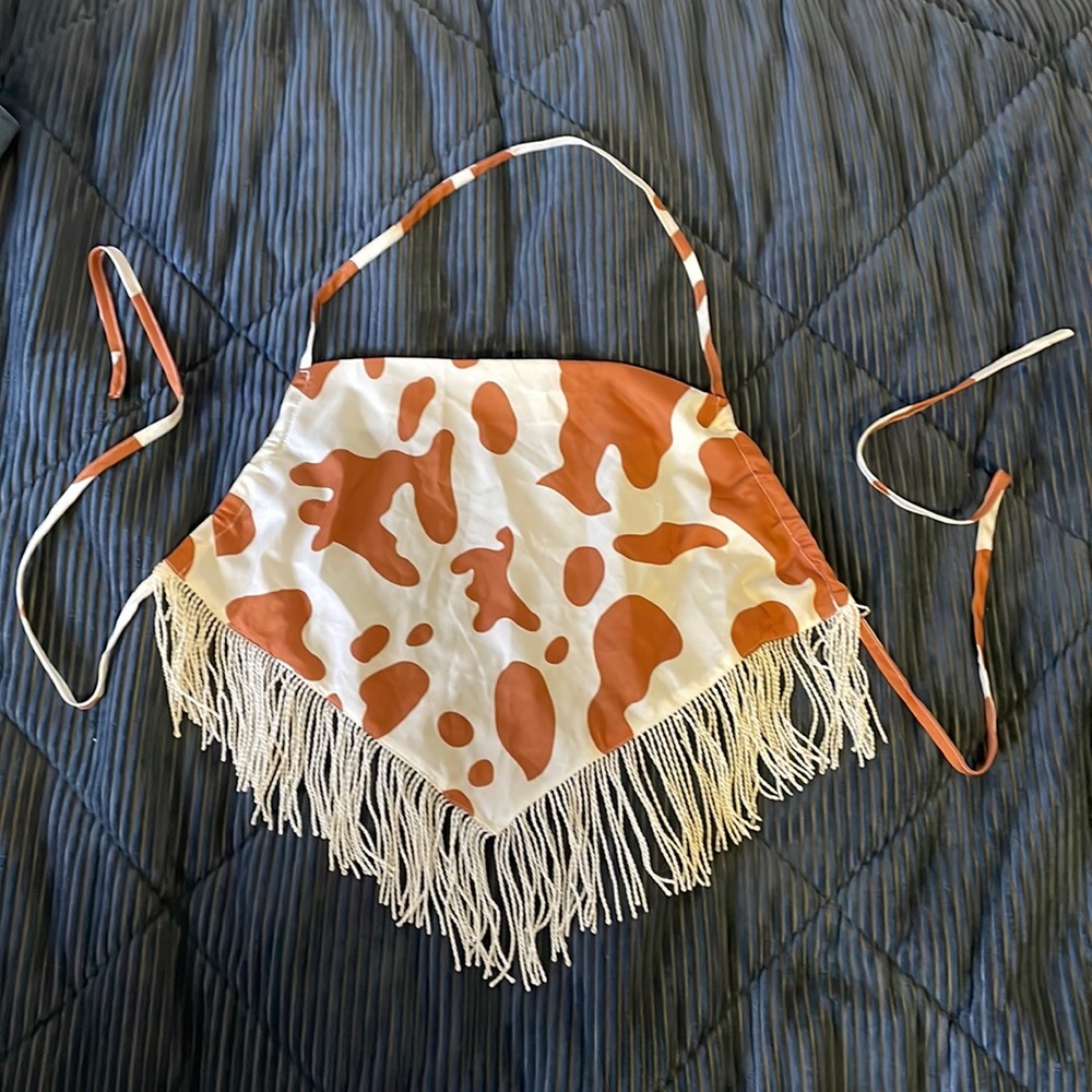 Cow print crop top
